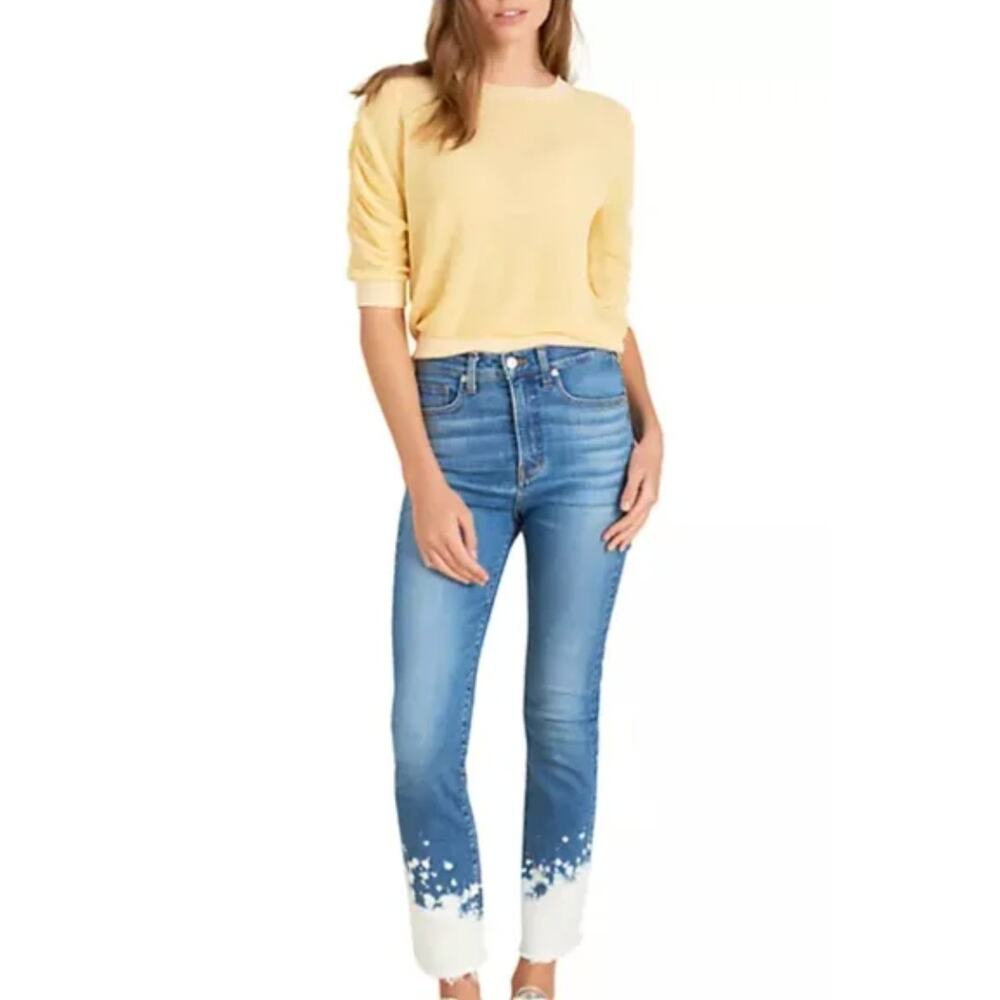 Veronica Beard Jeans 24 Carly Kick Flare Lava Stone Denim Cropped Boho Casual